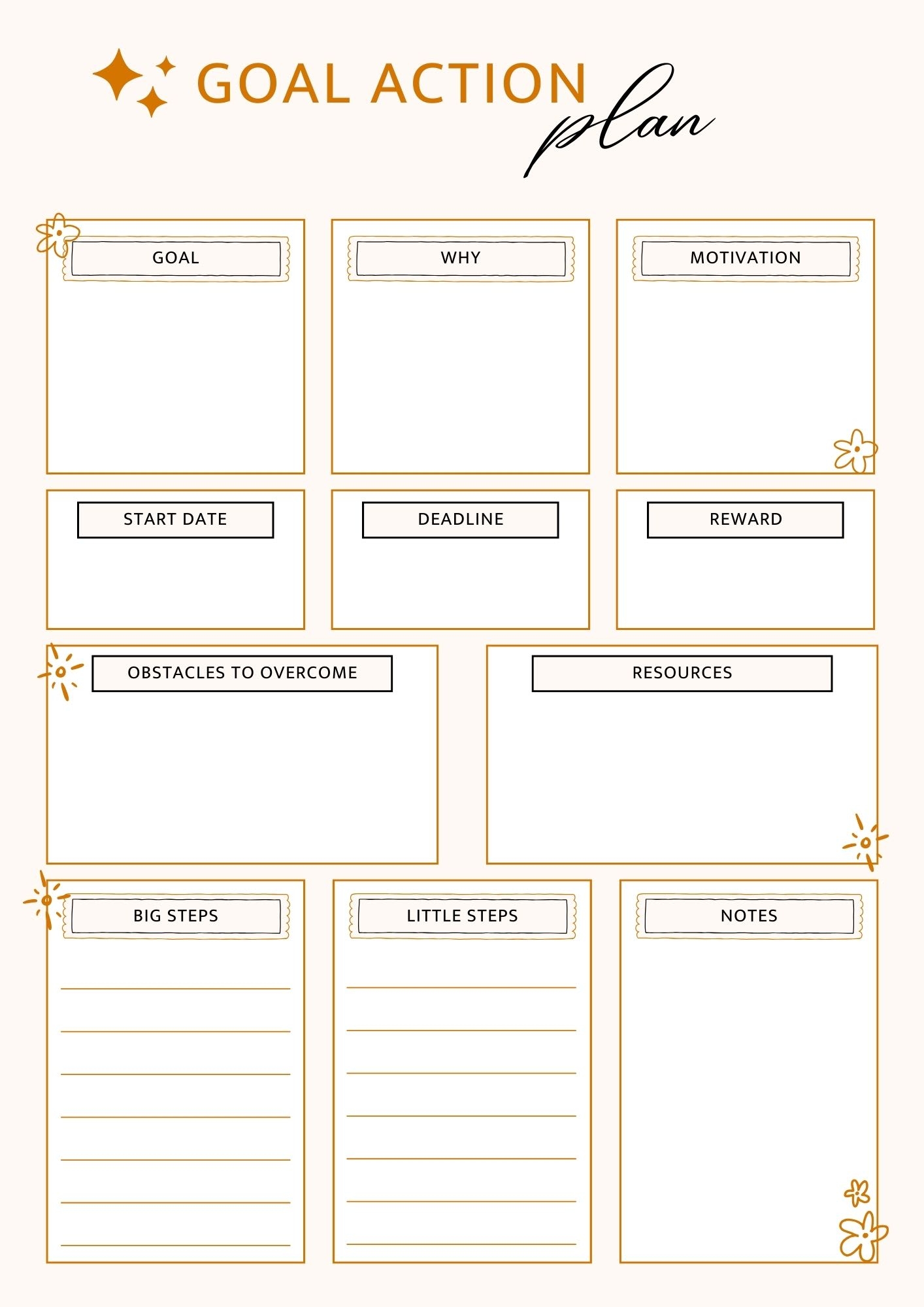Simple Goal Setting Worksheet Printable