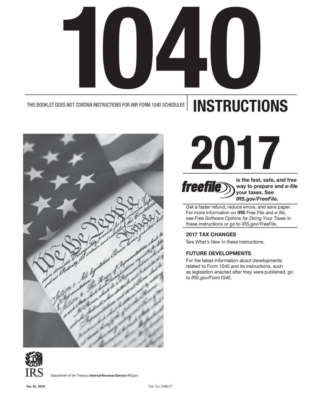 1040 Instructions 2017 Internal Revenue Service IRS Amazon de 