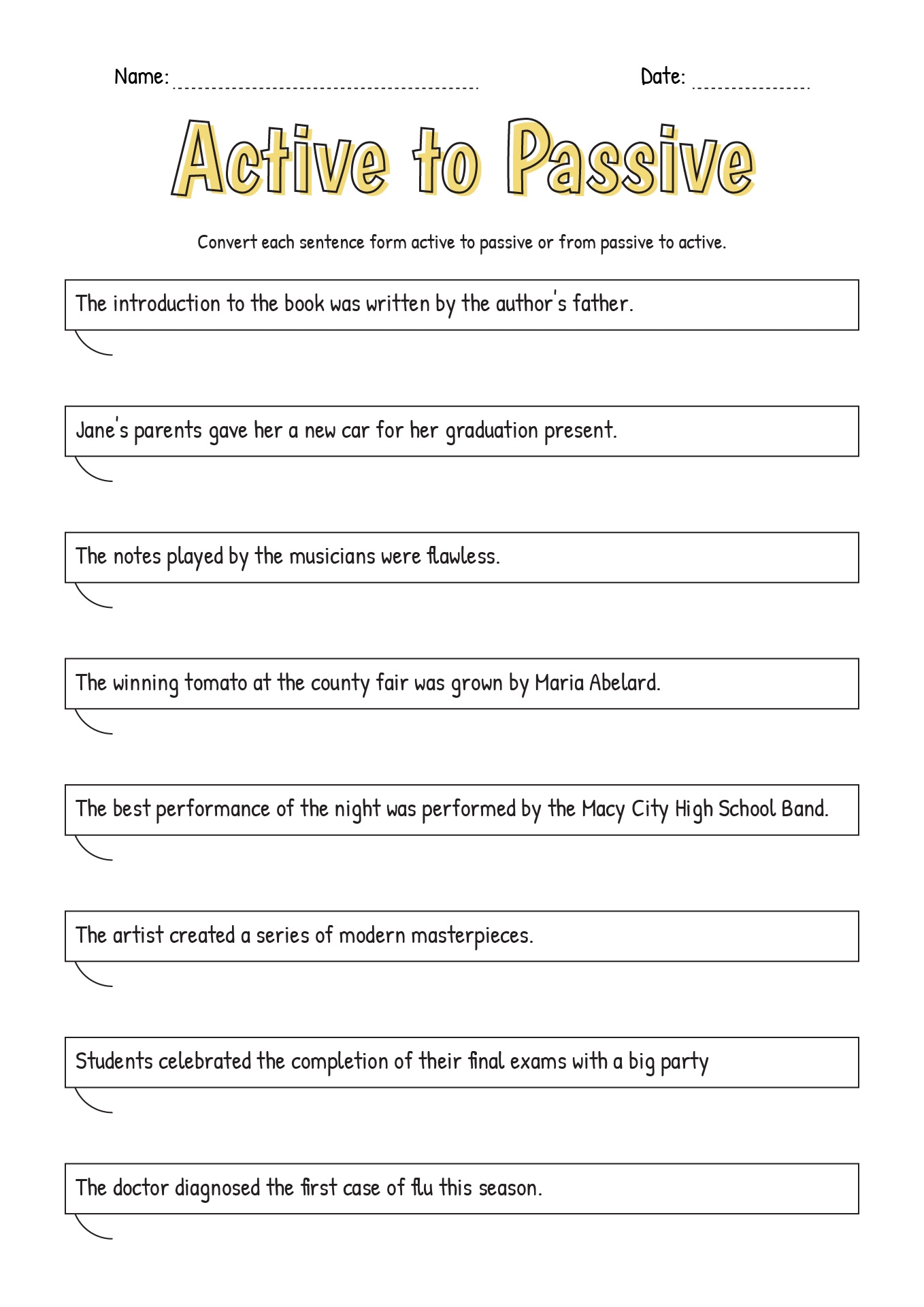 Ged Language Arts Printable Worksheets