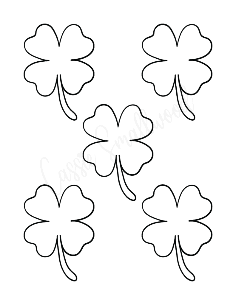 Free Printable Four Leaf Clover Template