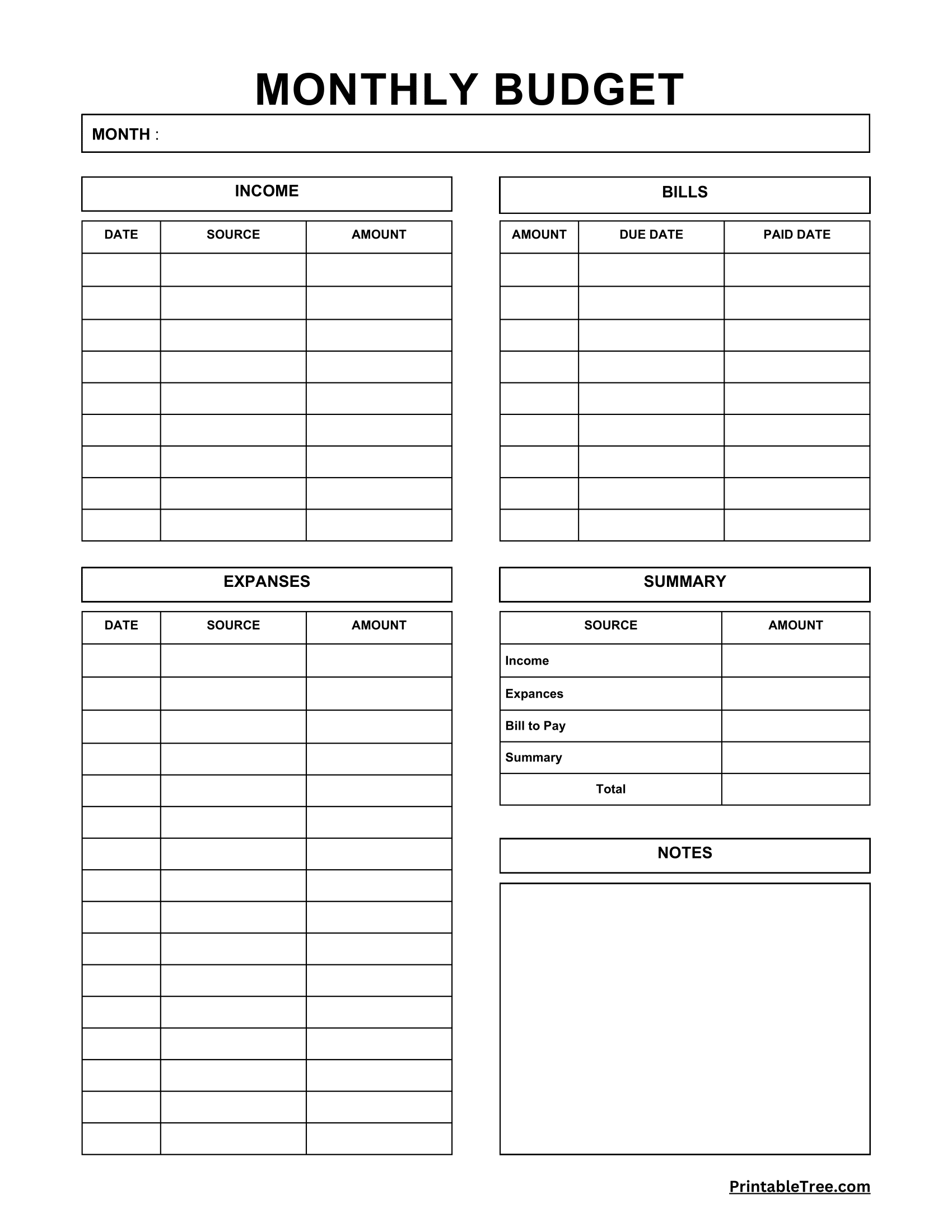 12 Free Printable Budget Worksheets To BE BOSS OF YOUR MONEY 