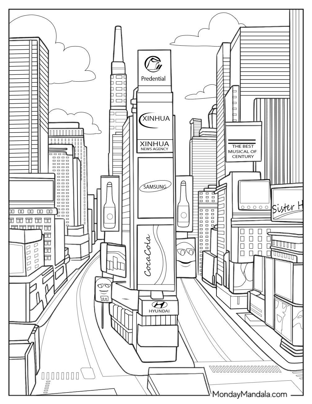 20 New York Coloring Pages Free PDF Printables Worksheets Library