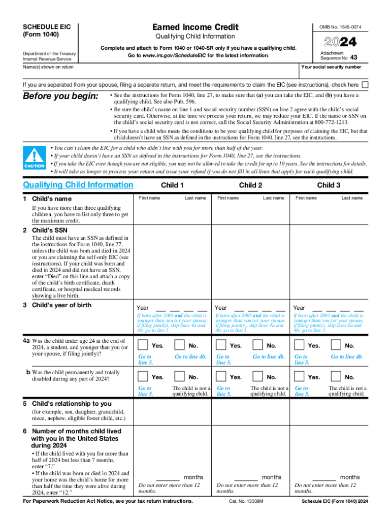 Irs Form Eic Instructions