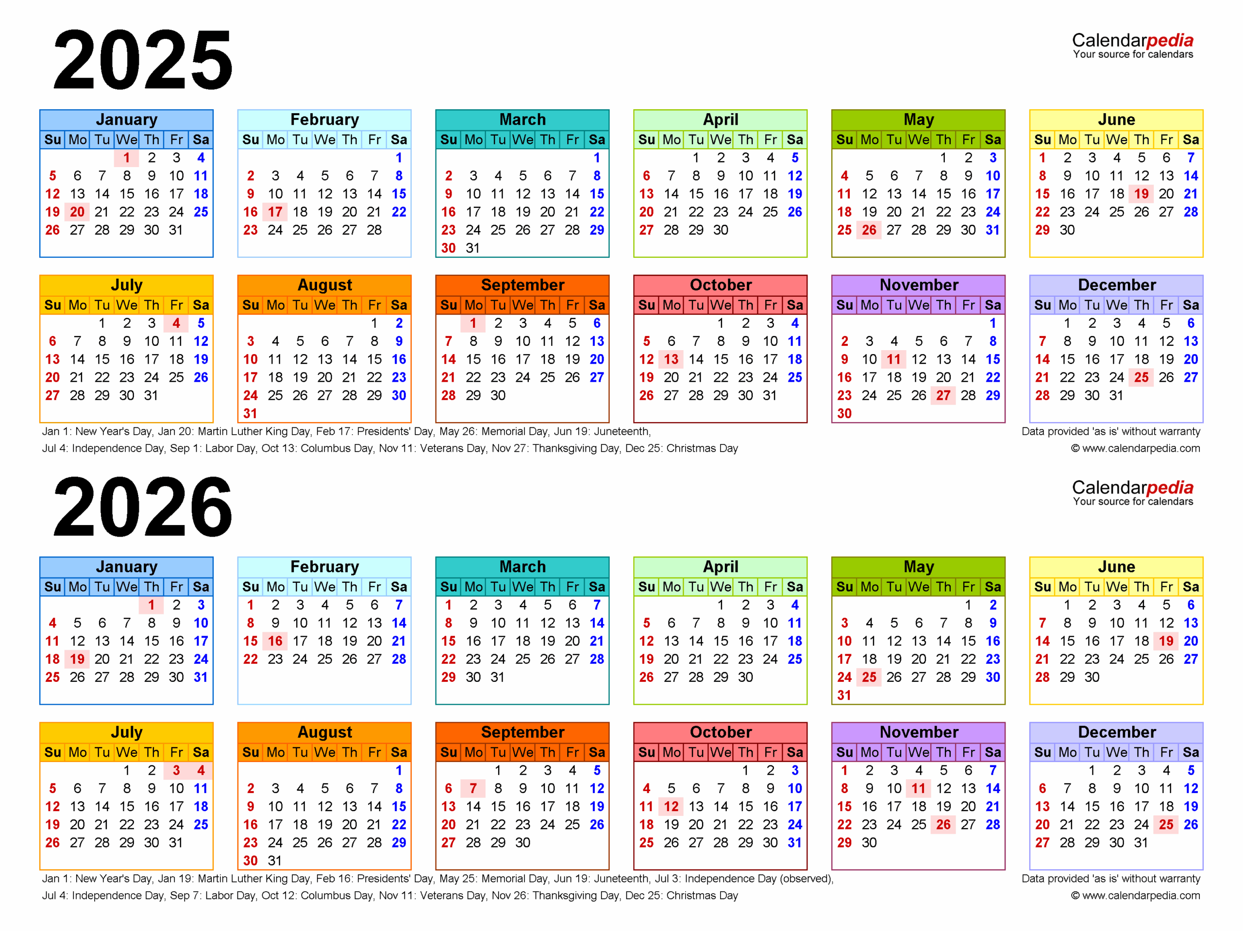 Free Printable 2025 2026 Calendar