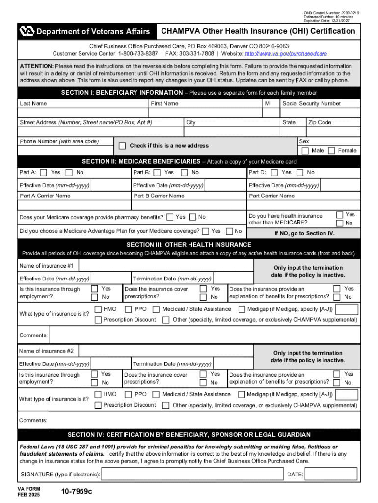 2025 Form VA 10 7959c Fill Online Printable Fillable Blank 