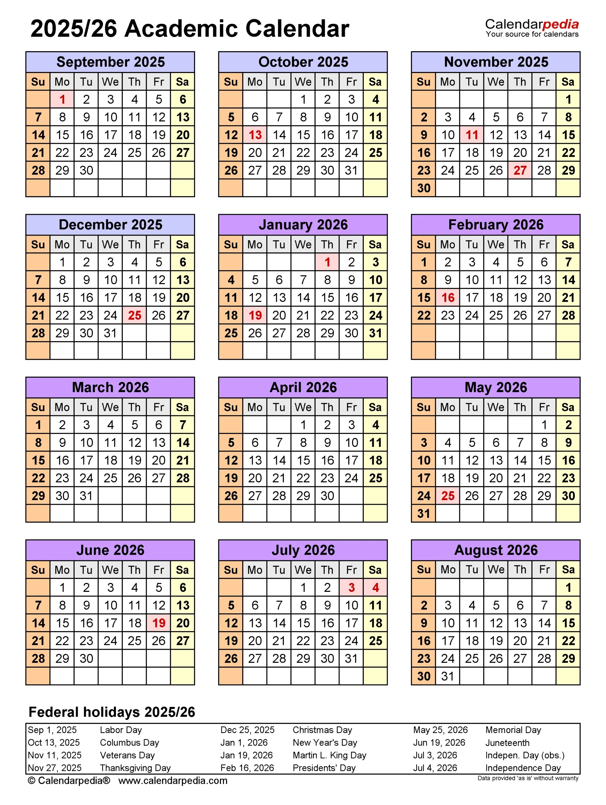 20252026 Hidoe Calendar School Academic Calendar