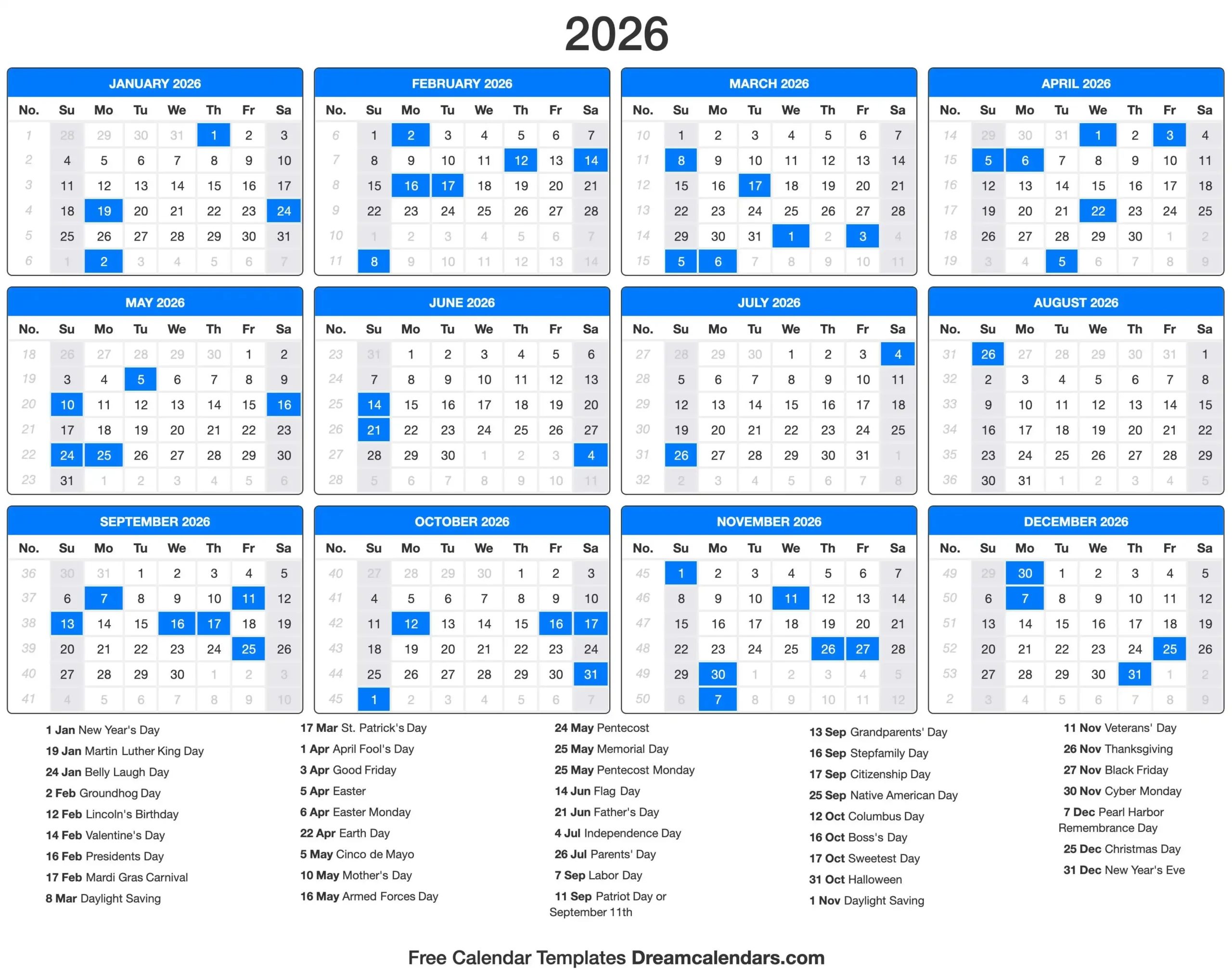 2026 Federal Holiday Calendar School Academic Calendar