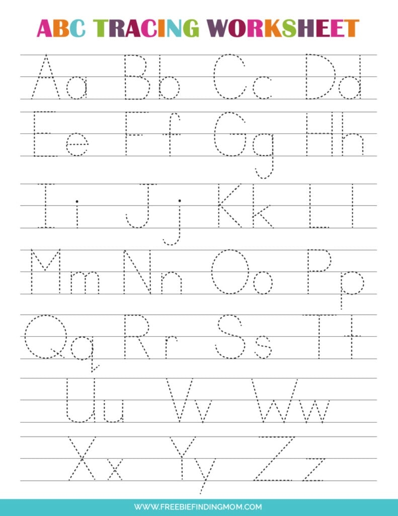 Abc Worksheets Printable Pdf