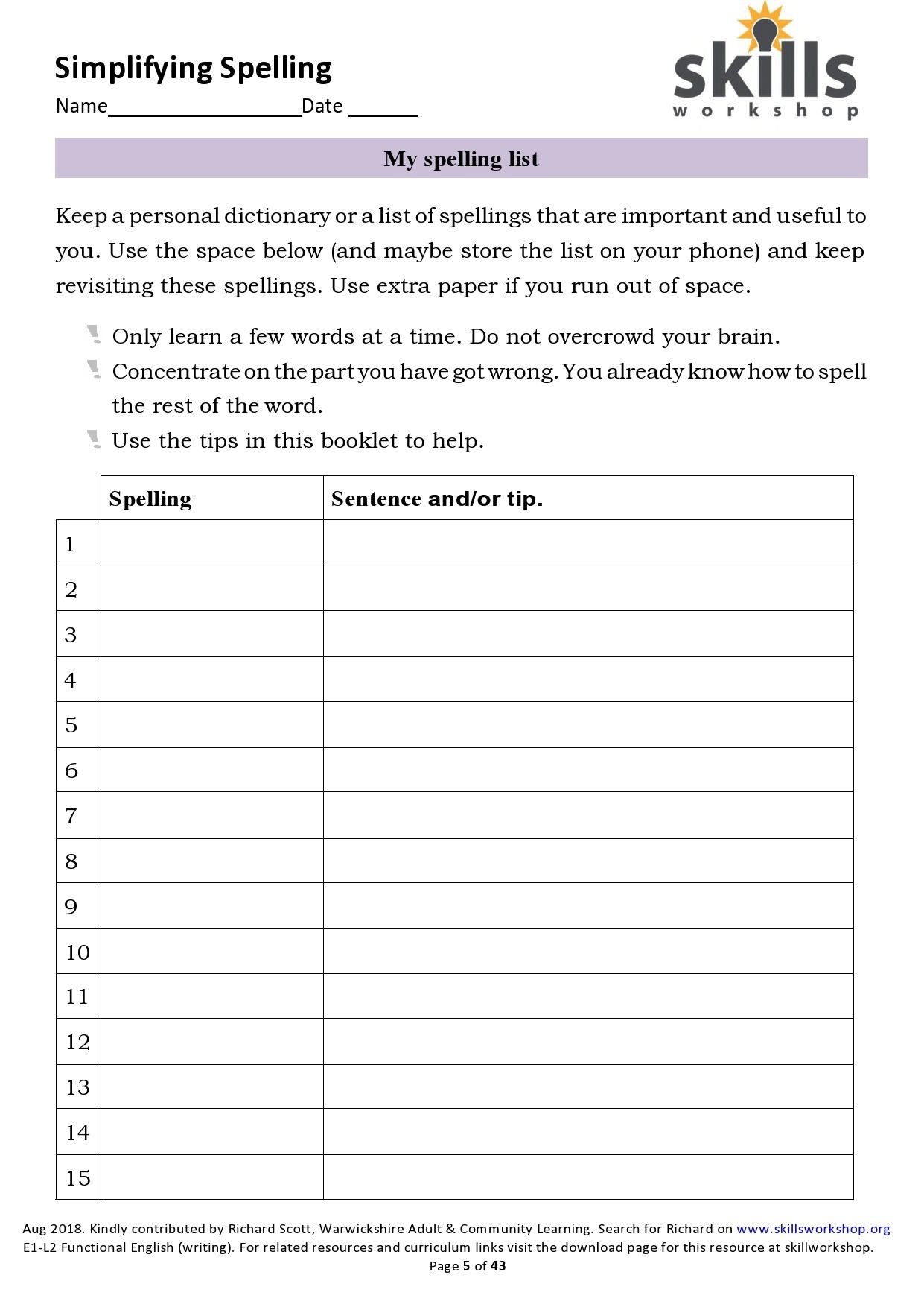 38 Printable Spelling Test Templates Word amp amp PDF 