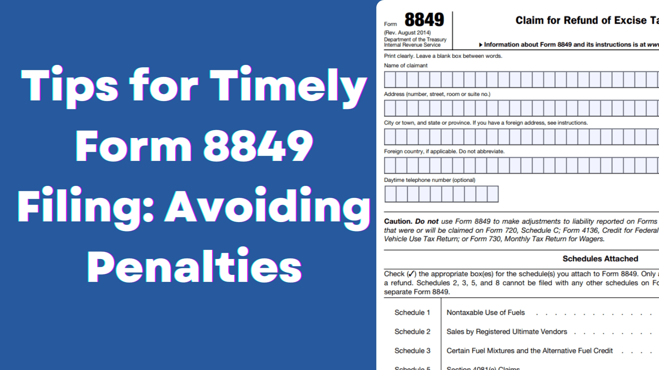 Irs Form 8849 Schedule 1 Instructions