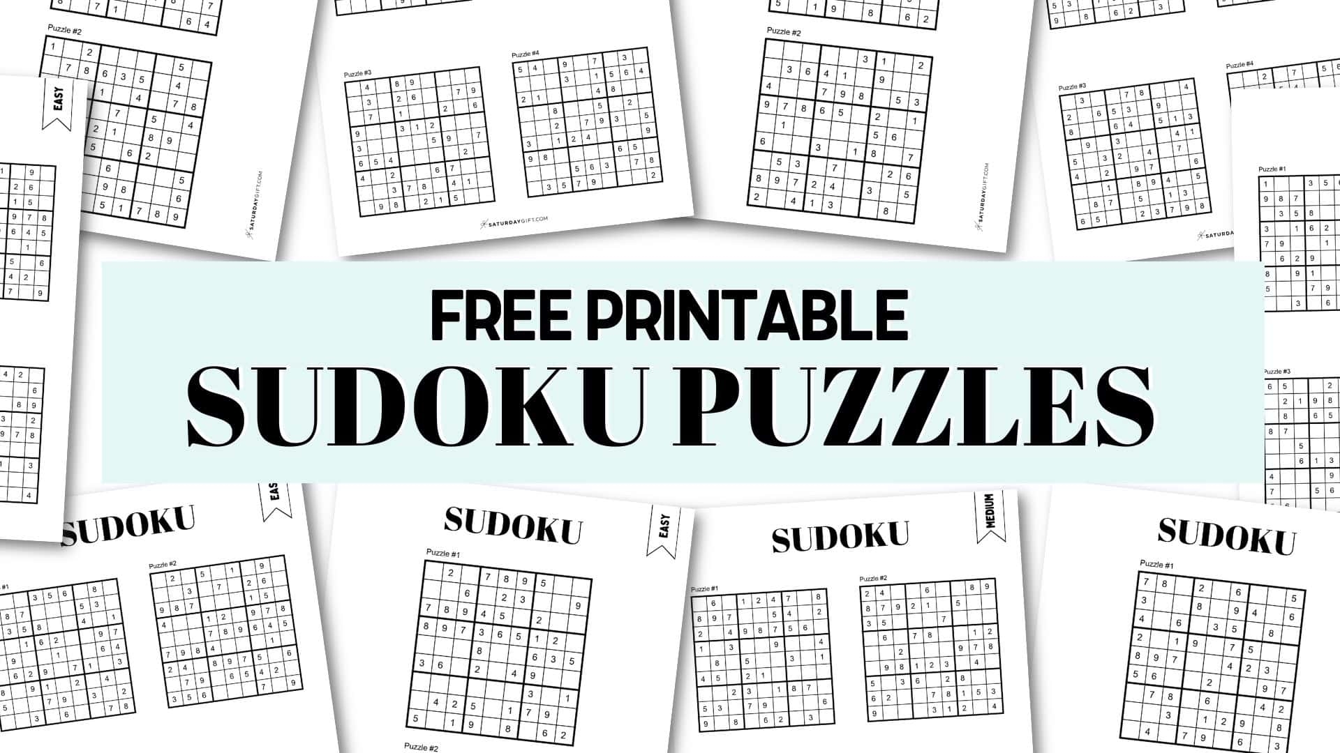 Printable Free Sudoku Puzzles Medium