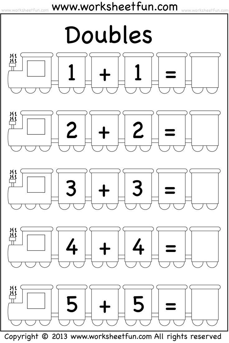 Addition Doubles FREE Printable Worksheets