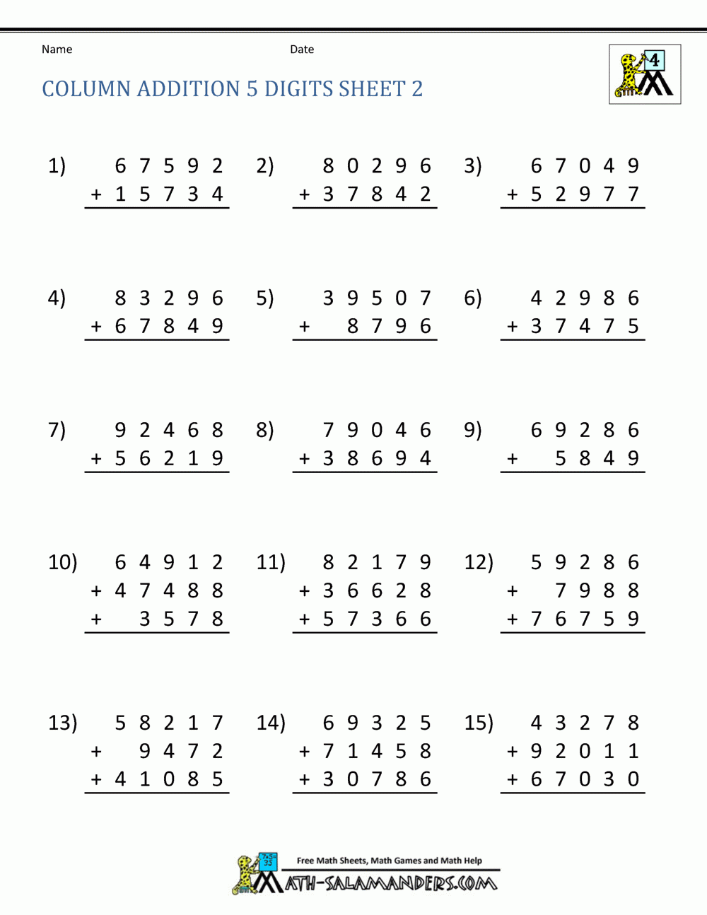 Addition Regrouping Worksheet 4th Grade