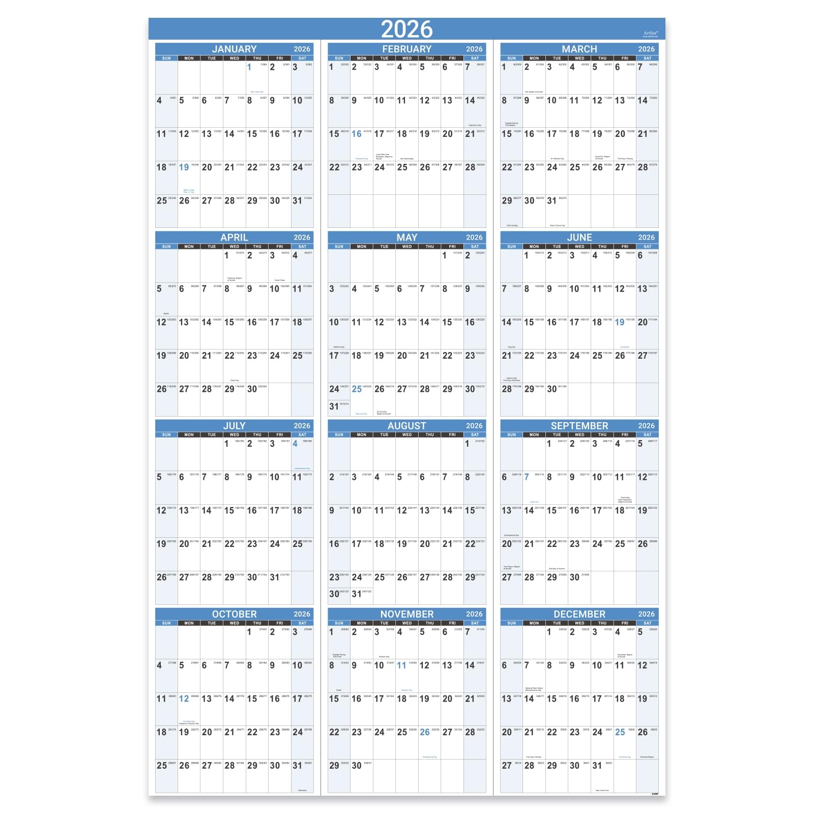 Amazon 2026 Wall Calendar Yearly Wall Calendar 2026 Jan 