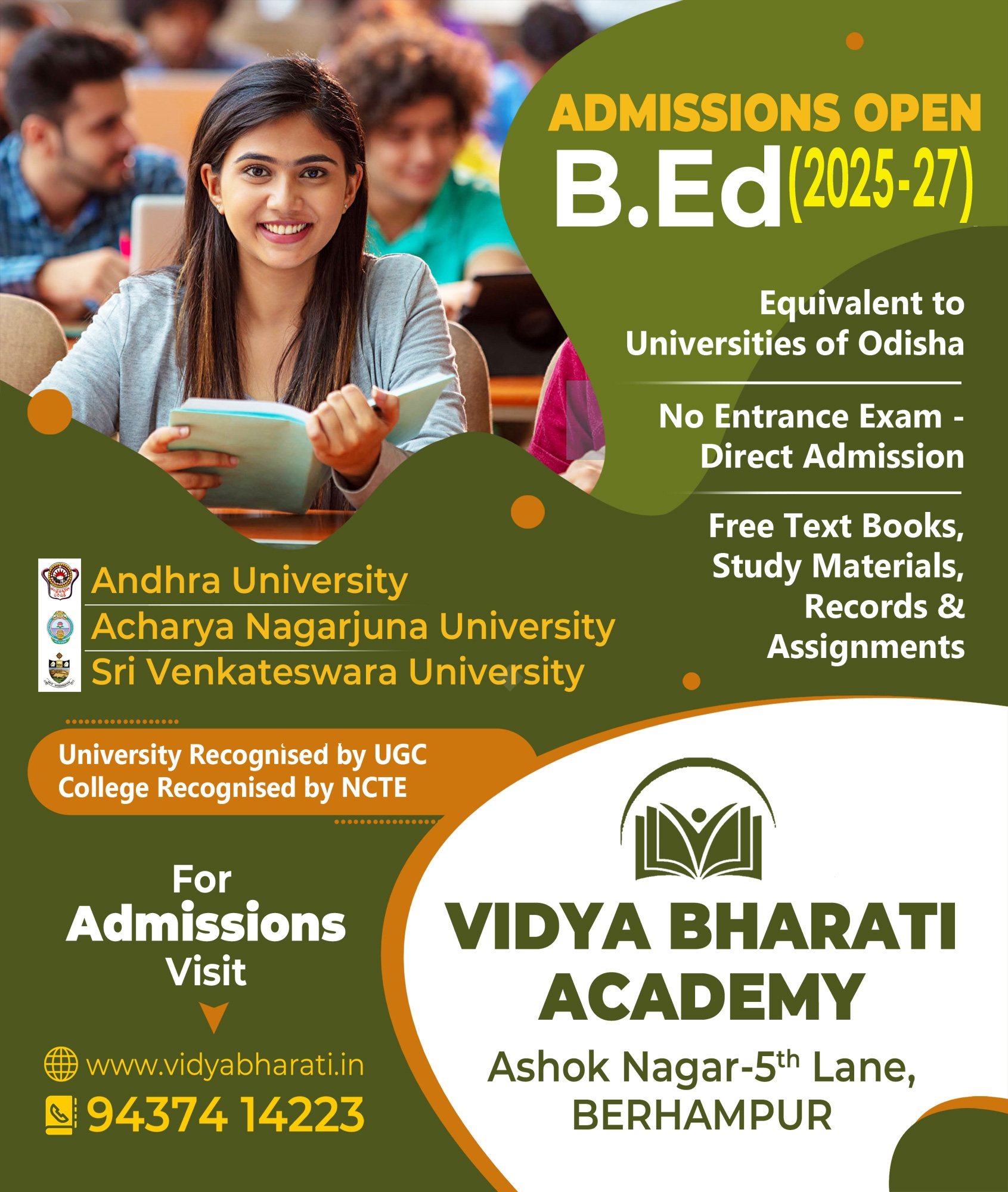 Andhra B Ed Admission B Ed Admission Andhra Pradesh