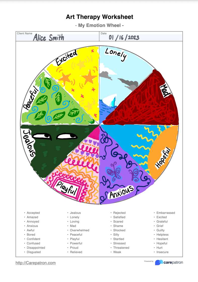 Free Printable Art Therapy Worksheets