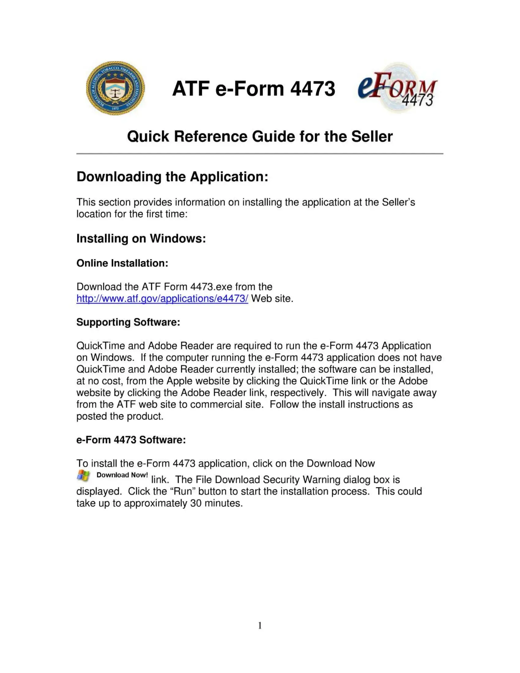 Printable Form 4473 Pdf