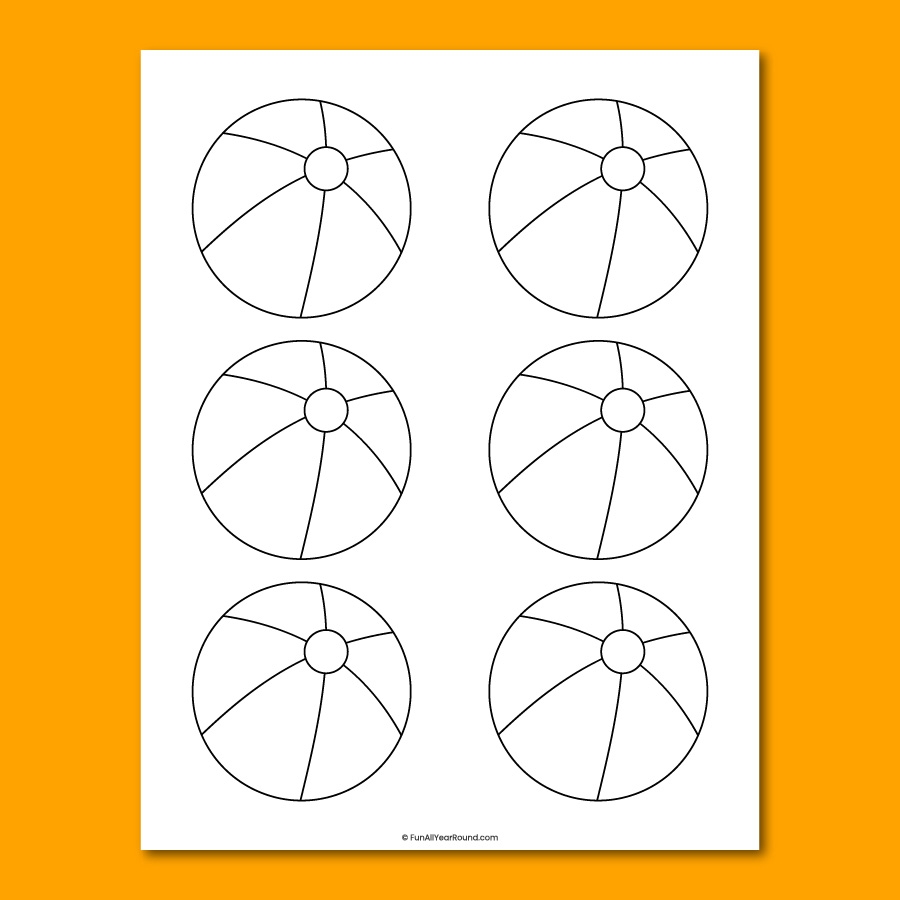 Beach Ball Template Printable