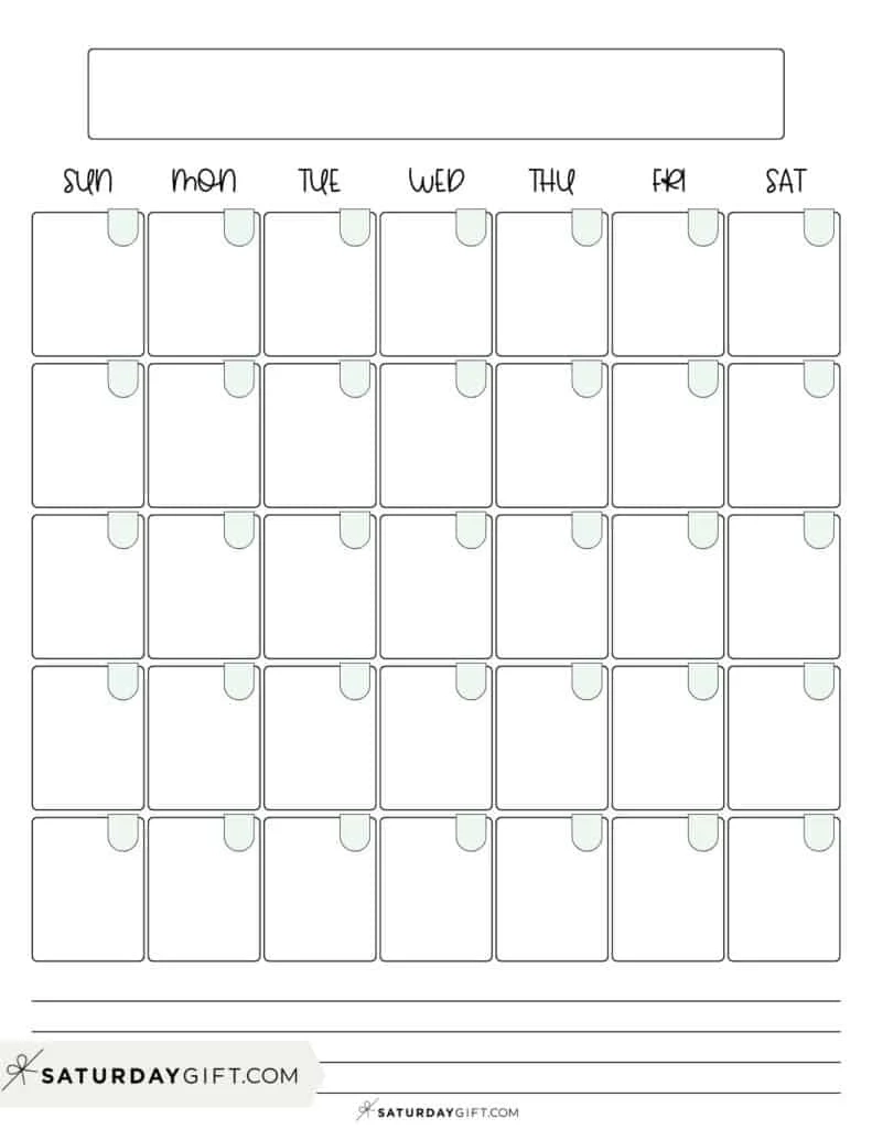 Printable Blank Monthly Appointment Calendar