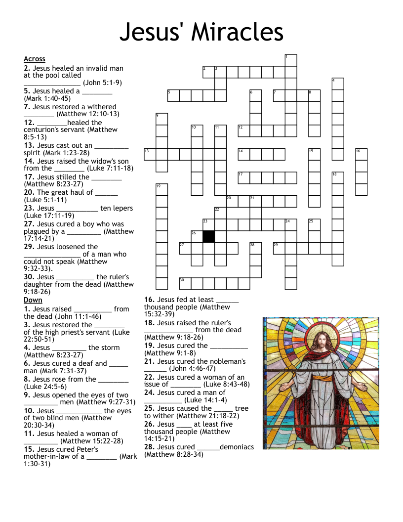 Book Of Matthew Crossword WordMint