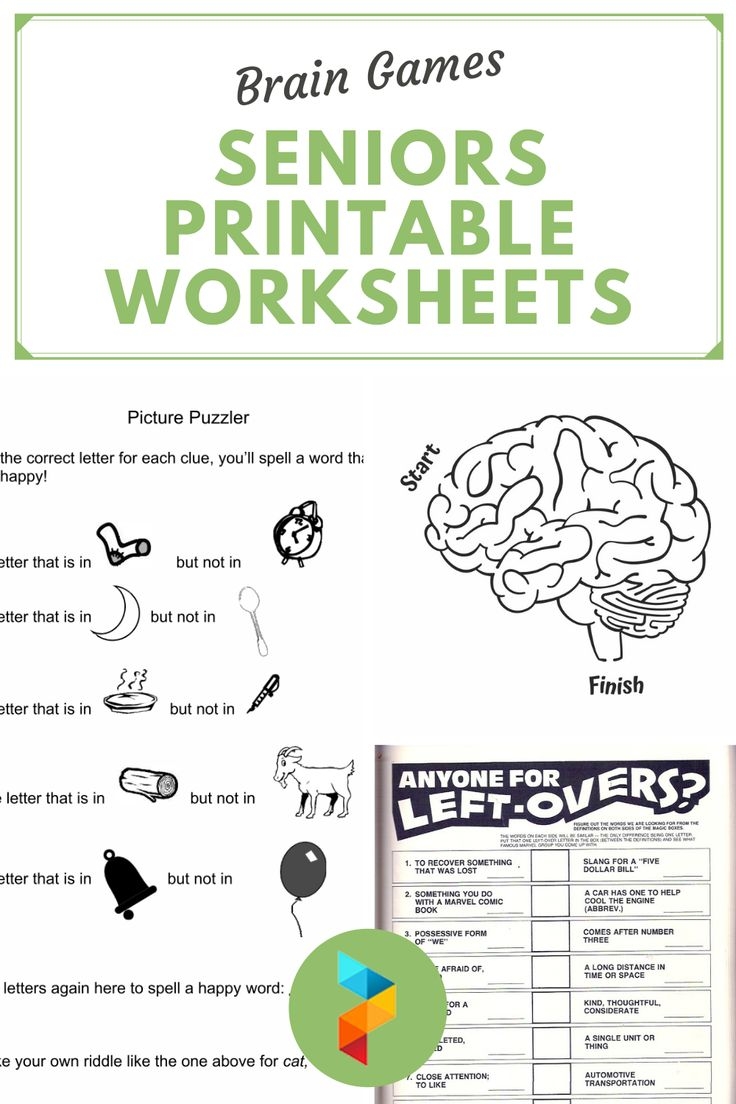 Brain Games Seniors Worksheets 10 Free PDF Printables Printablee