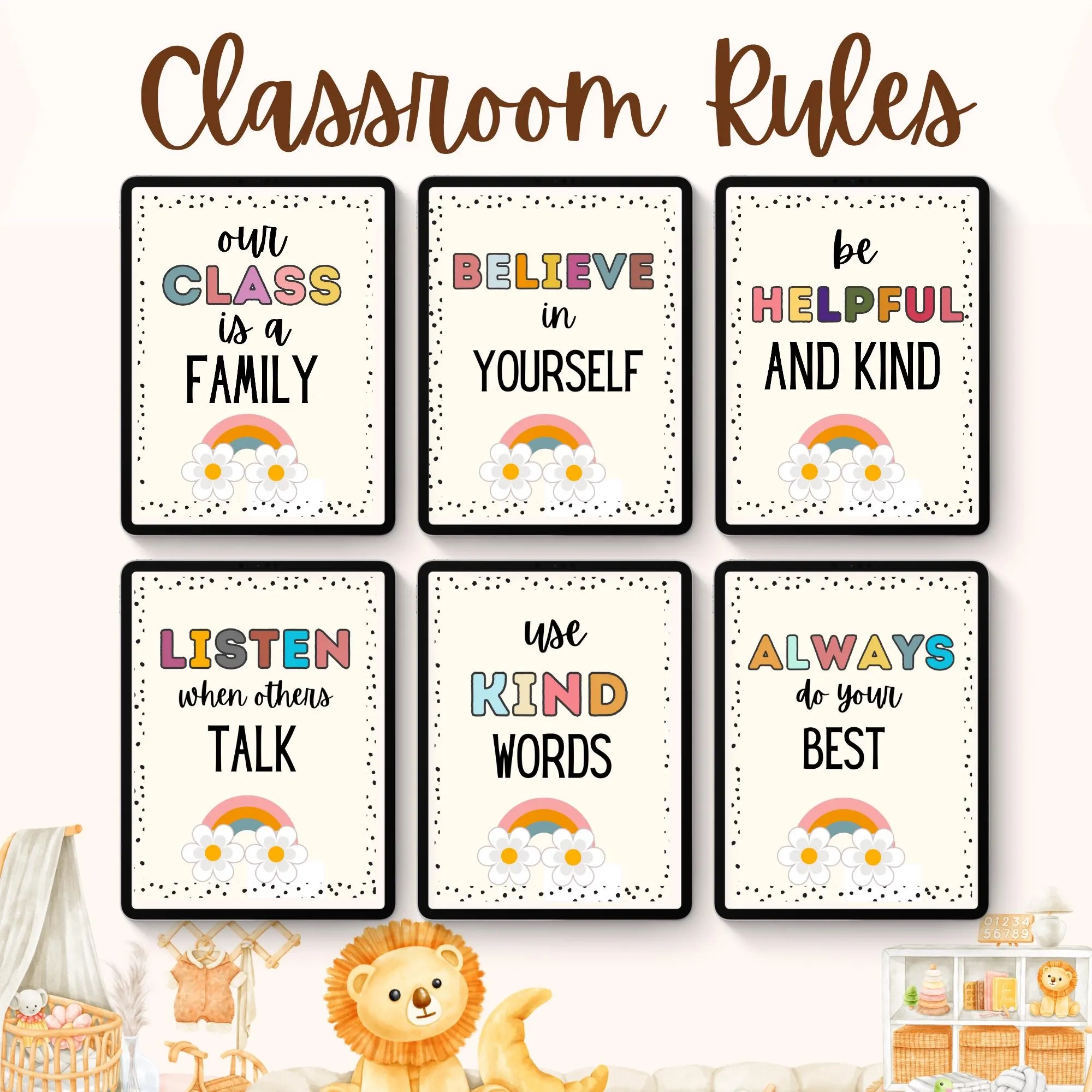 Buy Classroom Rules Printable Elementary Rules Classroom Rules 