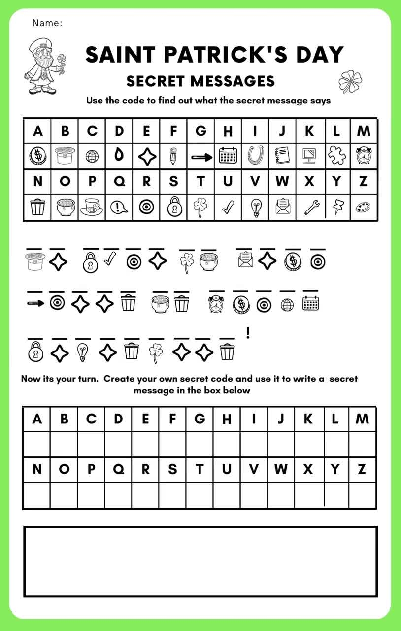 Clothes Secret Code Activity Fun ESL Worksheet For Kids 