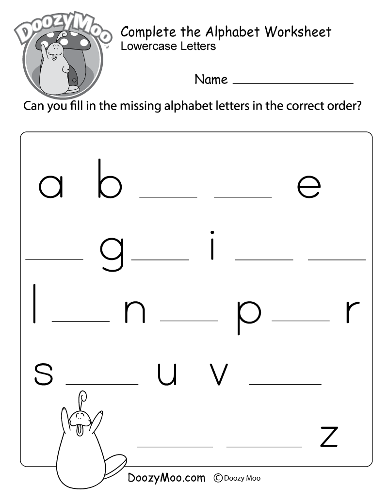 Alphabet Printable Worksheets Free