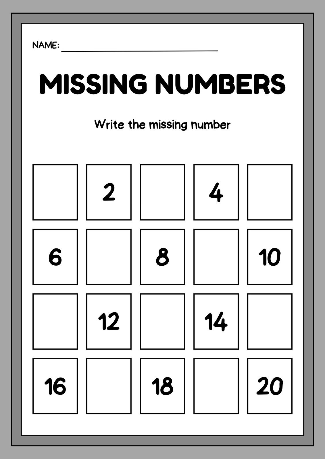 Kinder Math Worksheets Free Printable