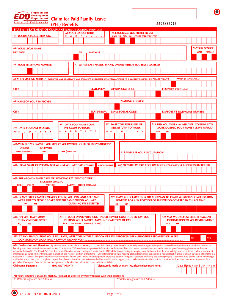 Form De 2501 Part B