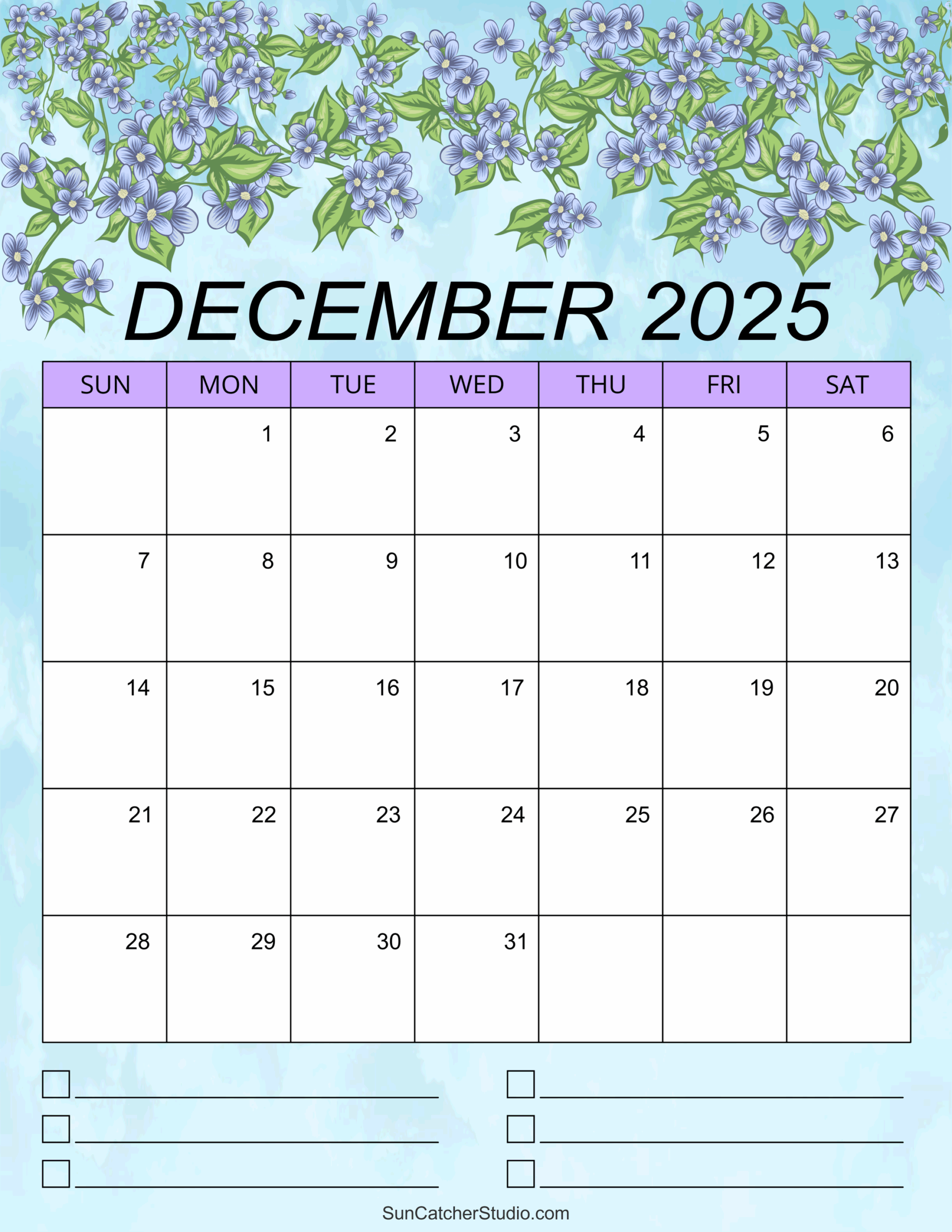 Printable December 2025 Calendar Win