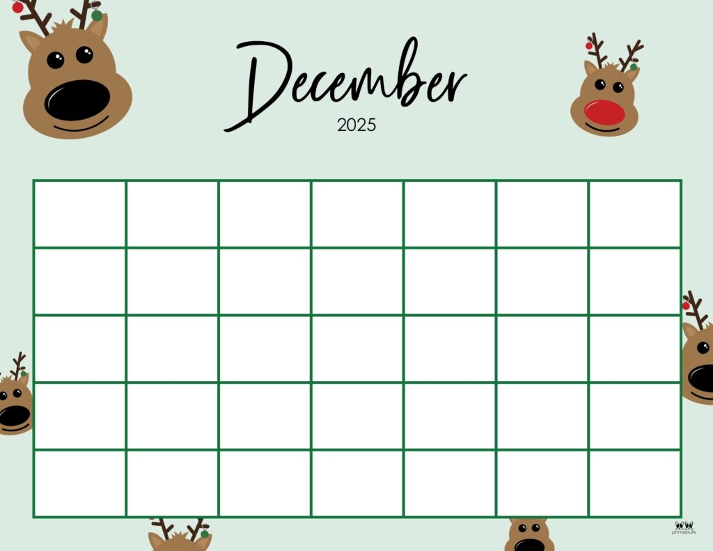 December 2025 Cute Landscape Calendar Printable
