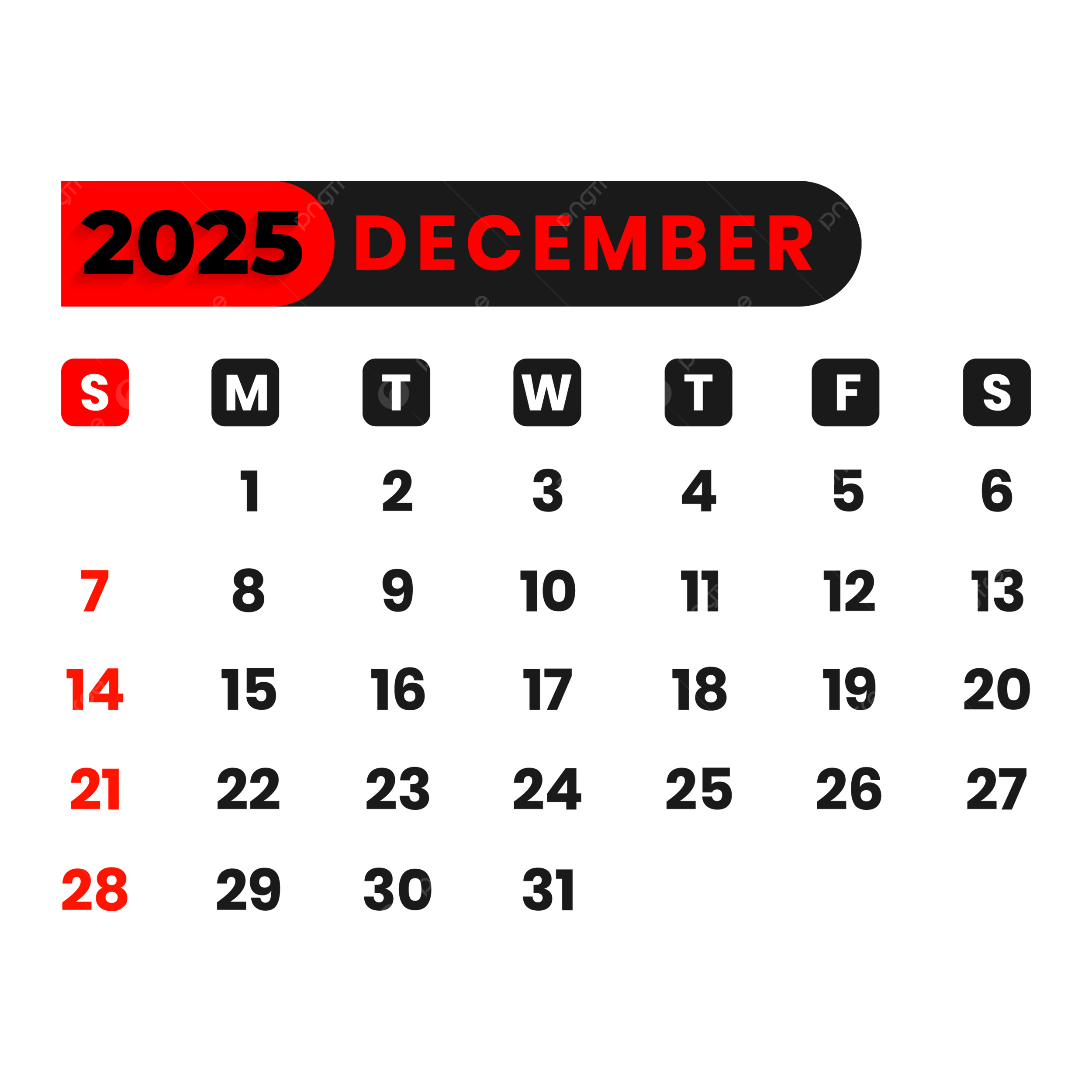 December Calendar 2025 Vector December Calendar 2025 Calendar 