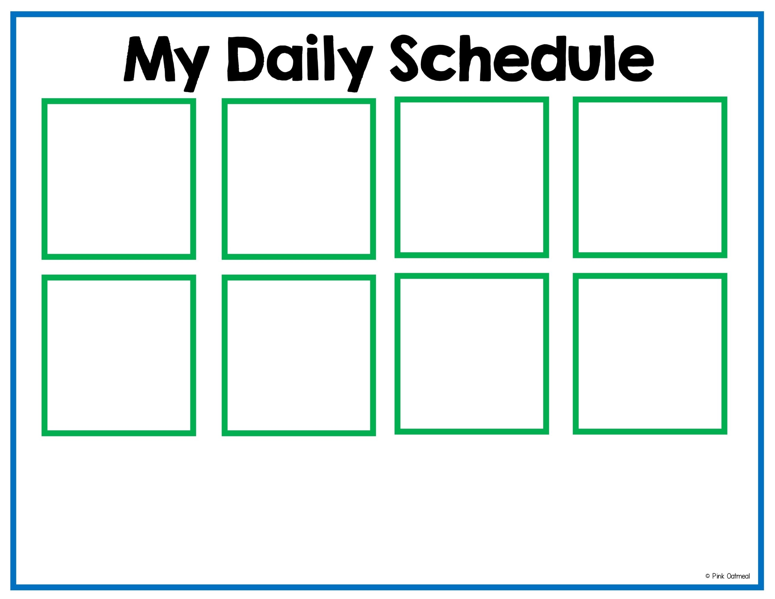 Printable Blank Visual Schedule Template