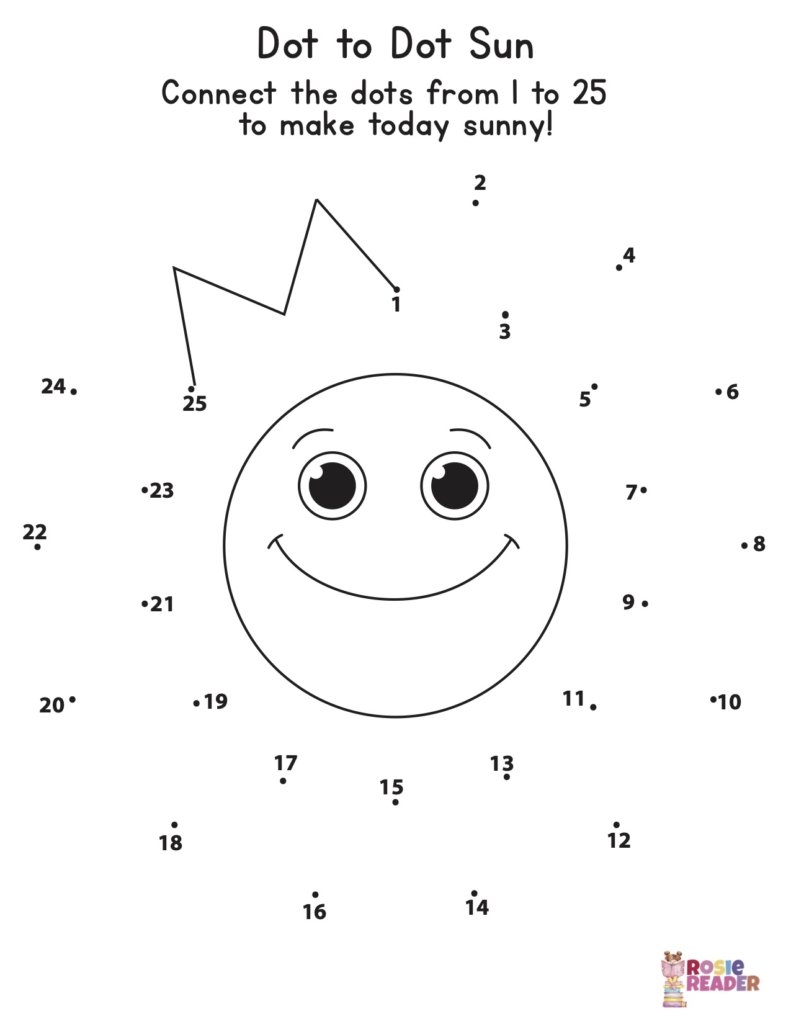 Dot To Dot Sun Reading Adventures For Kids Ages 3 To 5 