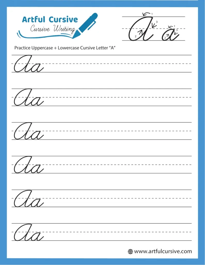 Cursive Letters Worksheets Printable