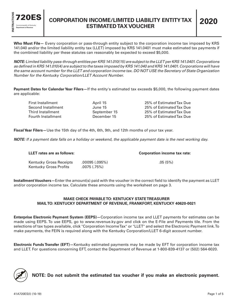 Printable Form 720-Es Estimated Tax
