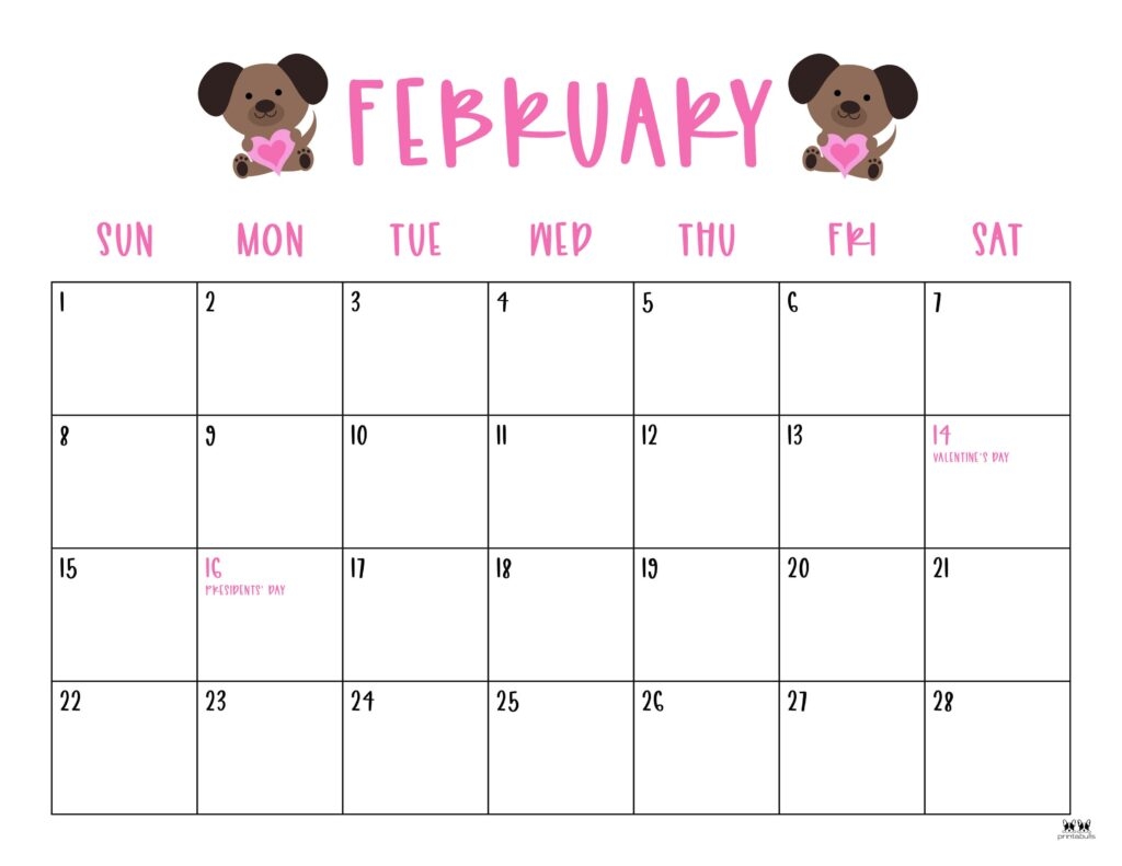 Free Printable Feb 2026 Calendar
