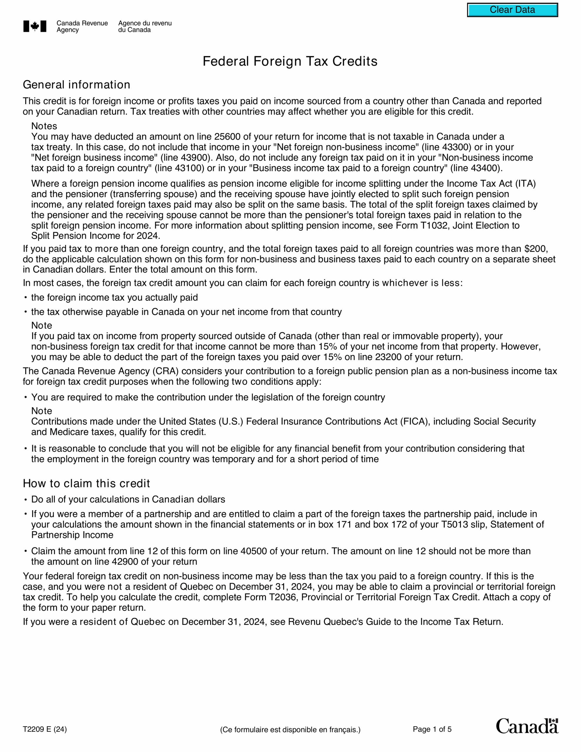 Fill Form T2209 For 2024 2025 Accurate Tips For Canadian Forms