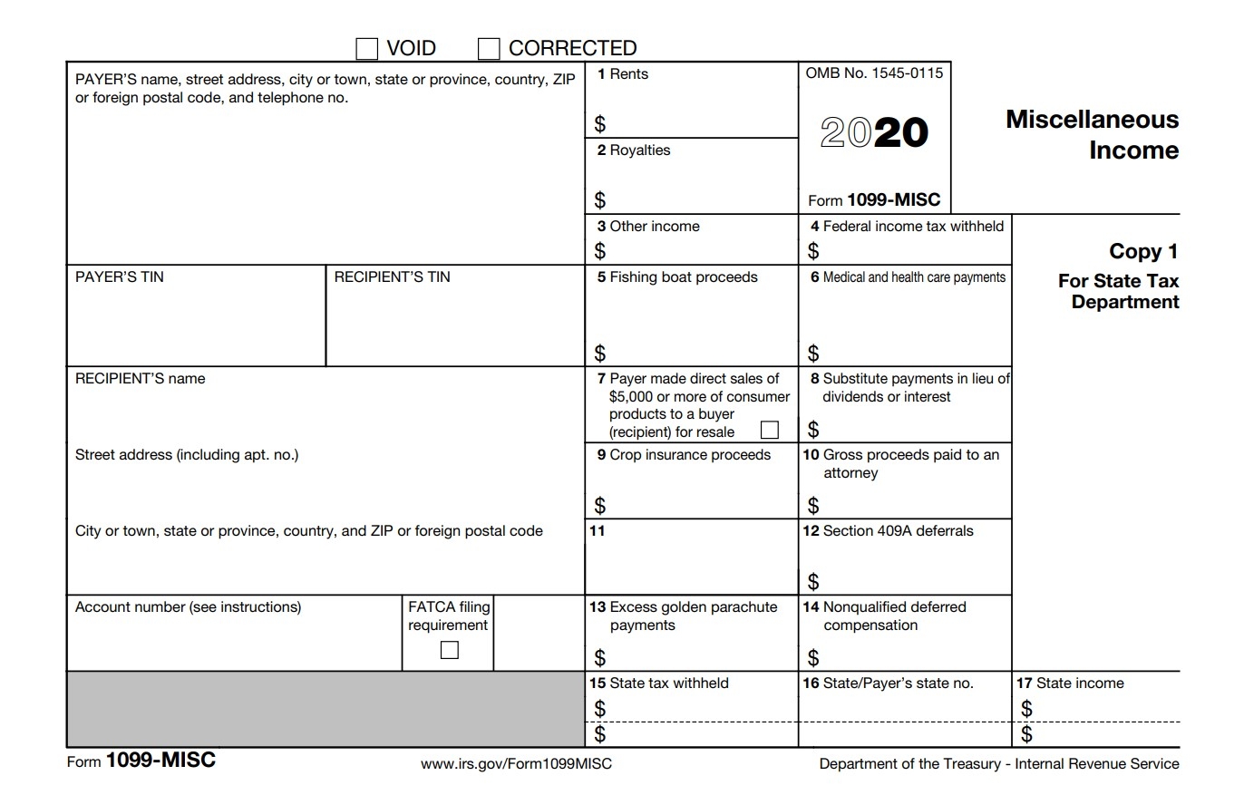 Printable Form 1099 Misc