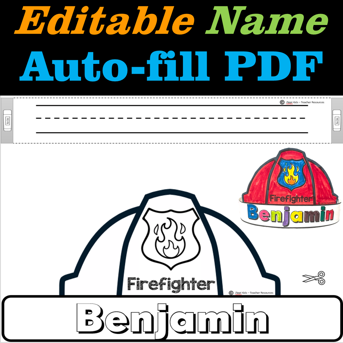 Firefighter Hat Template Printable