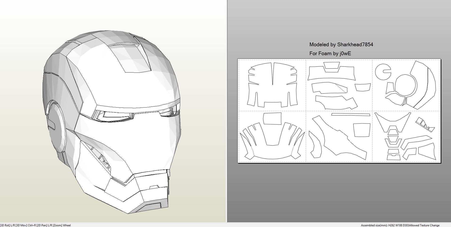 Printable Iron Man Helmet Template