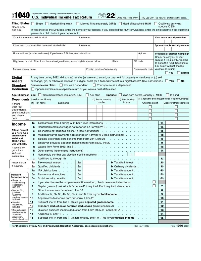 Form 1040 Fill And Sign Online With Lumin