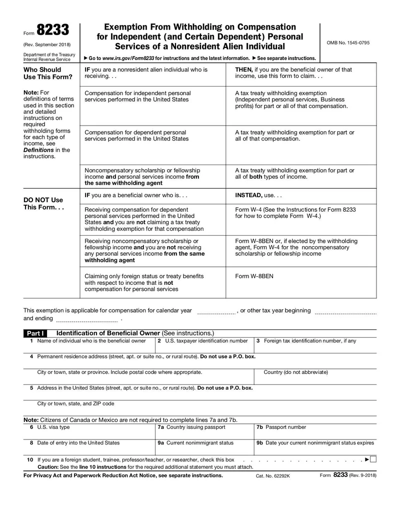 Form 8233 Fill And Sign Online With Lumin