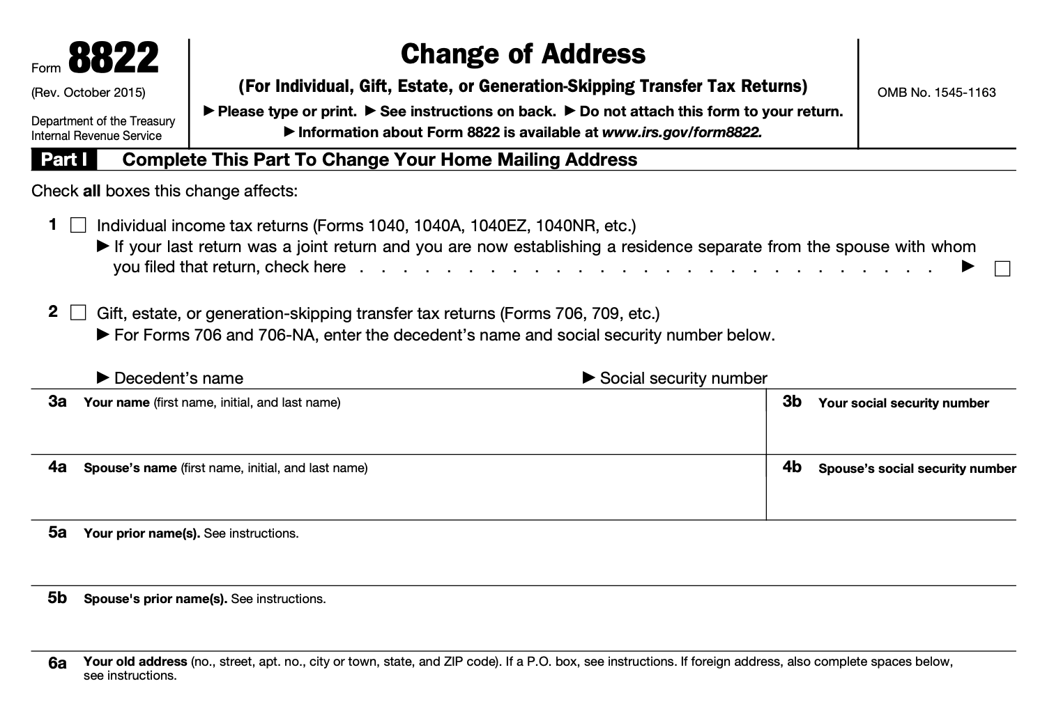 Irs Form Mailing Address