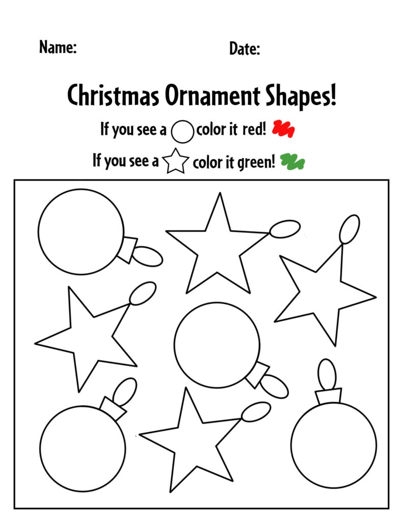 Free Christmas Worksheets For Preschool The Hollydog Blog