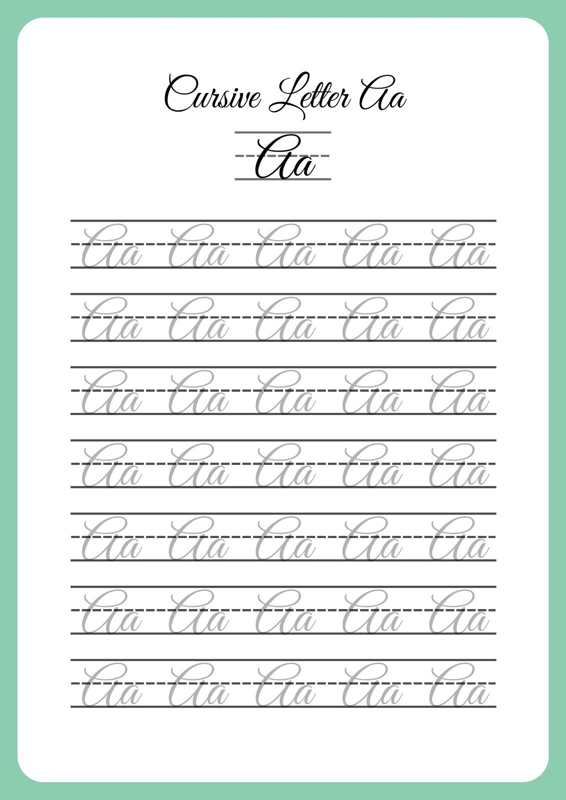 Free Custom Printable Handwriting Worksheet Templates Canva 
