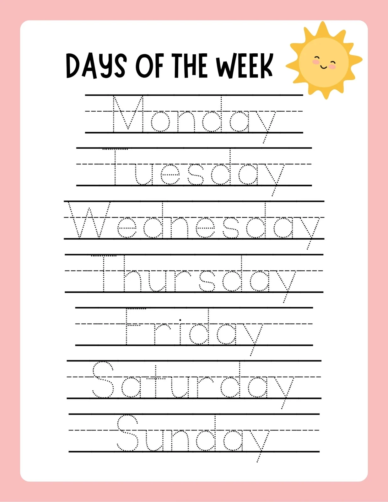 Handwriting Worksheets Free Printable Pdf