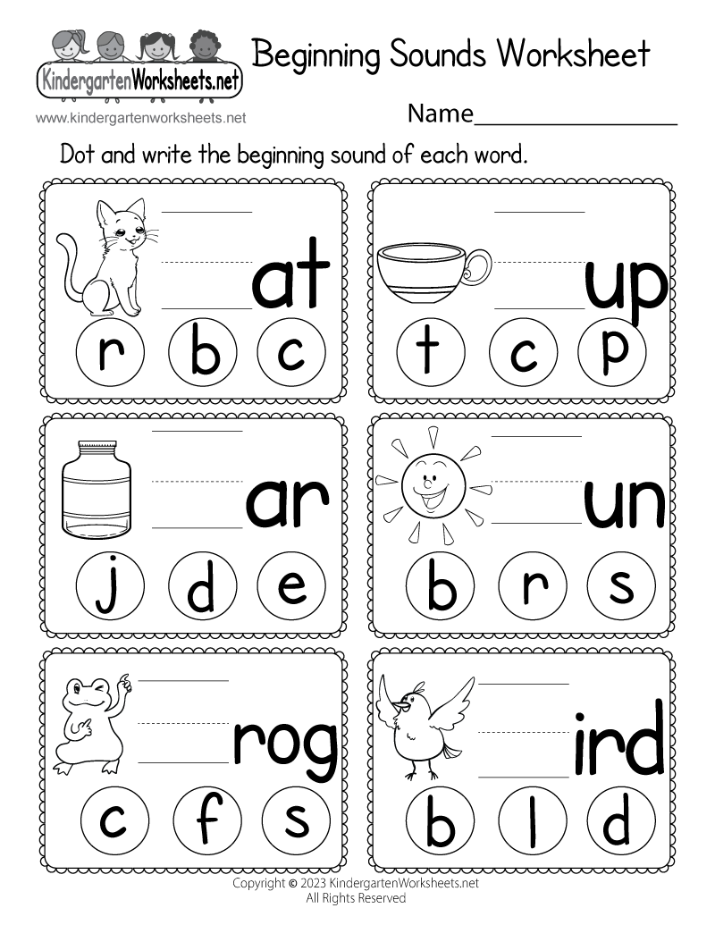 Worksheets For Kindergarten Free Printables