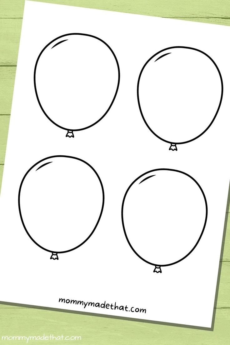 Balloon Template Printable Free
